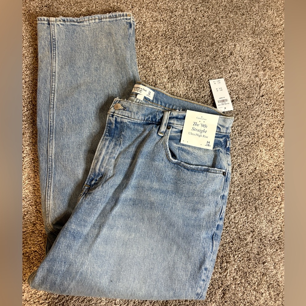 Abercrombie & Fitch The '90s Straight Ultra High Rise jeans Curve Love fit